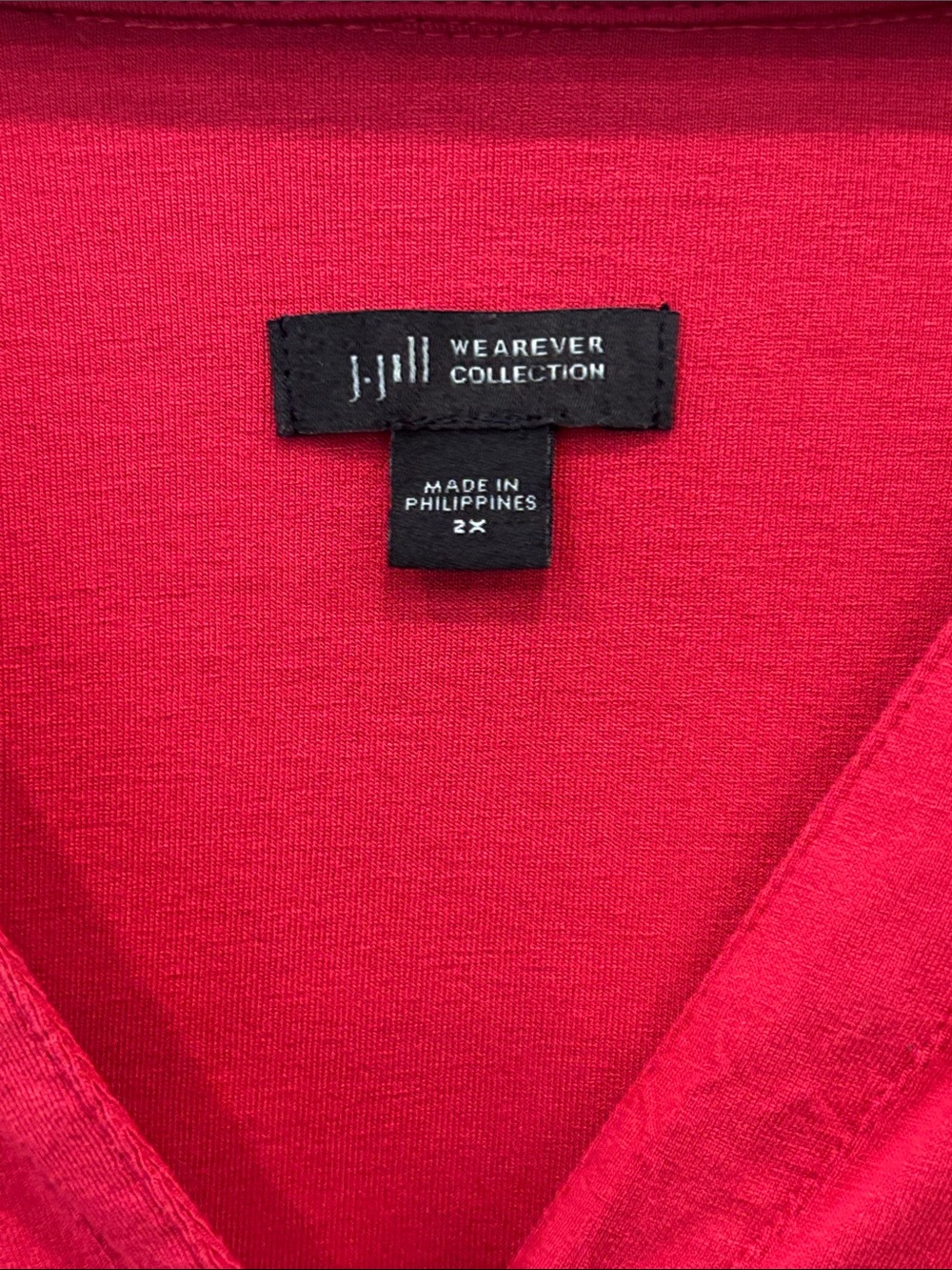 J. Jill Women’s Bright Red V-Neck Tunic Top Size 2X Office - Picture 6 of 8